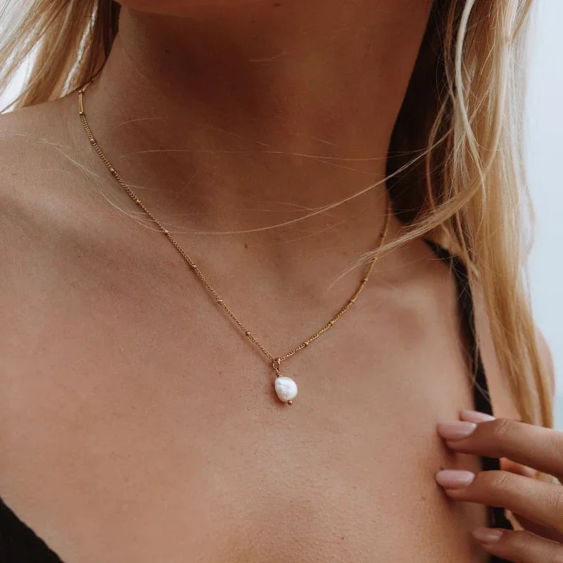 18K Gold Plated Pearl Layered Necklace