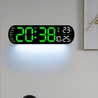 Modern LED Digital Wall Clock – Adjustable Brightness & DST Timer