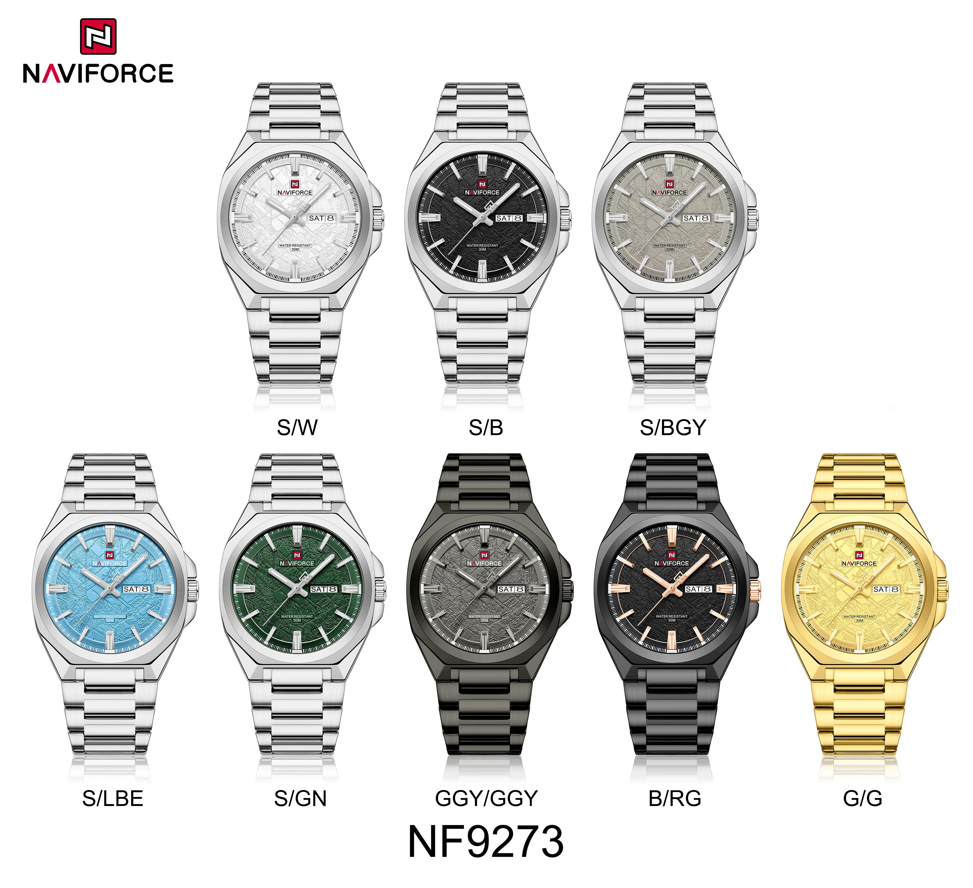 Naviforce Men's Luxury Quartz Watch with Calendar