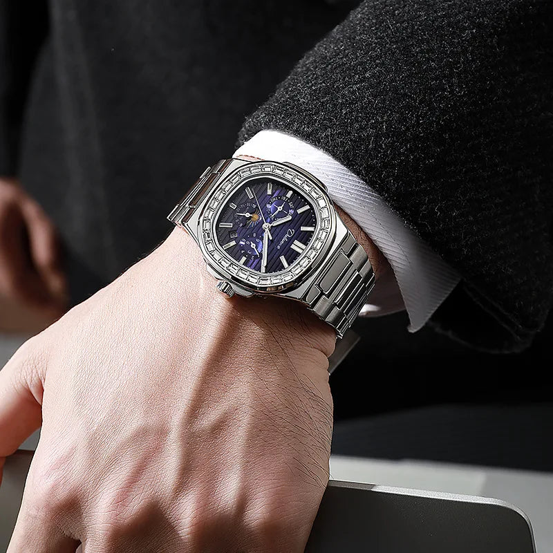 Dulunwe  Diamond Luminous Automatic Men's Watch