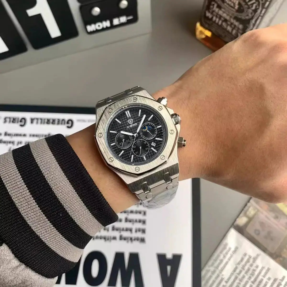 Luxury Moon Phase Mechanical Men's Watch