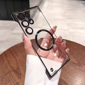 Newskin Magnetic Clear Ultra-Thin Frameless Phone Case with Lens Protective Film for Samsung