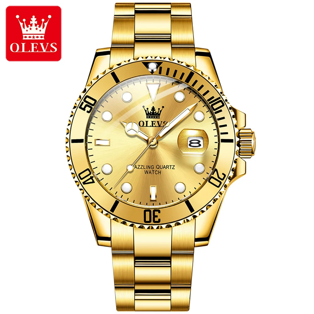 Luminous Waterproof Stainless Steel Men's Quartz Watch