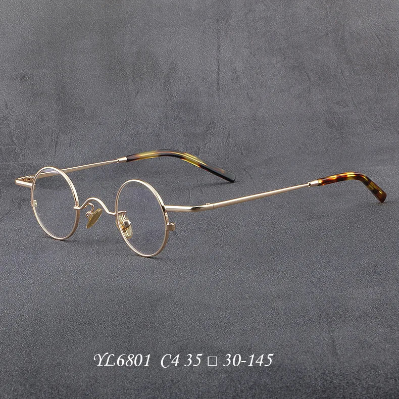Vintage Circle Frame Pure Titanium Eyeglasses