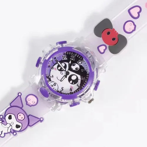 3D Luminous Hello Kitty Quartz Watch for Kids