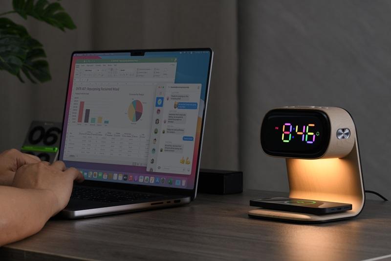 Three-in-One RGB Lamp Charging Clock