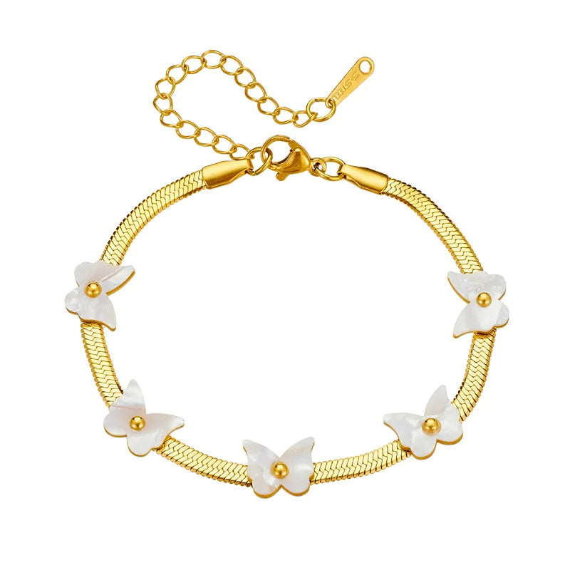 Elegant Butterfly & Daisy Charm Jewelry Set