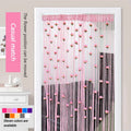 Red Rose Tassel Curtains 16pc Set for Elegant Living Room Decor