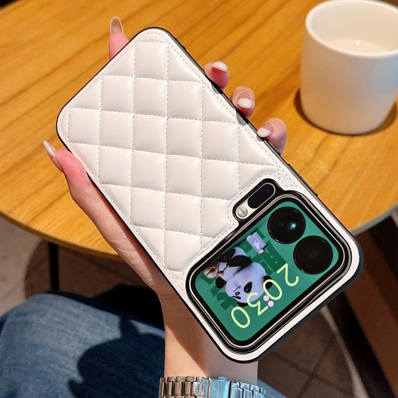 Fashion 3D Grid Soft PU Surface Hard Phone Case for Xiaomi