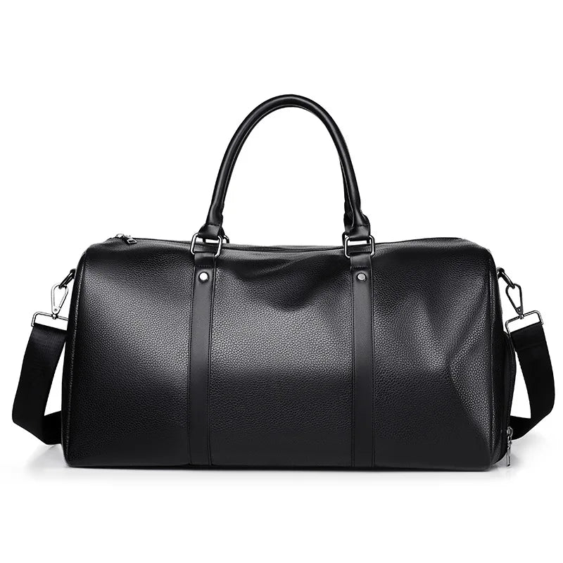 Large Capacity PU Leather Duffle Tote Bag