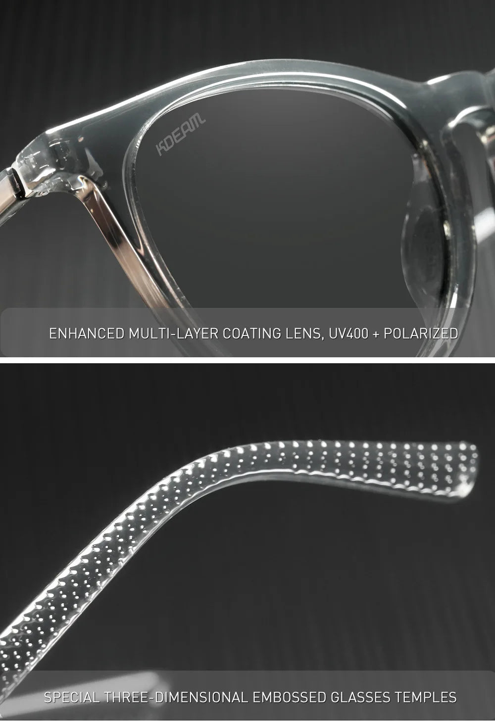 KDEAM Polarized Round Sunglasses UV400 for Men & Women