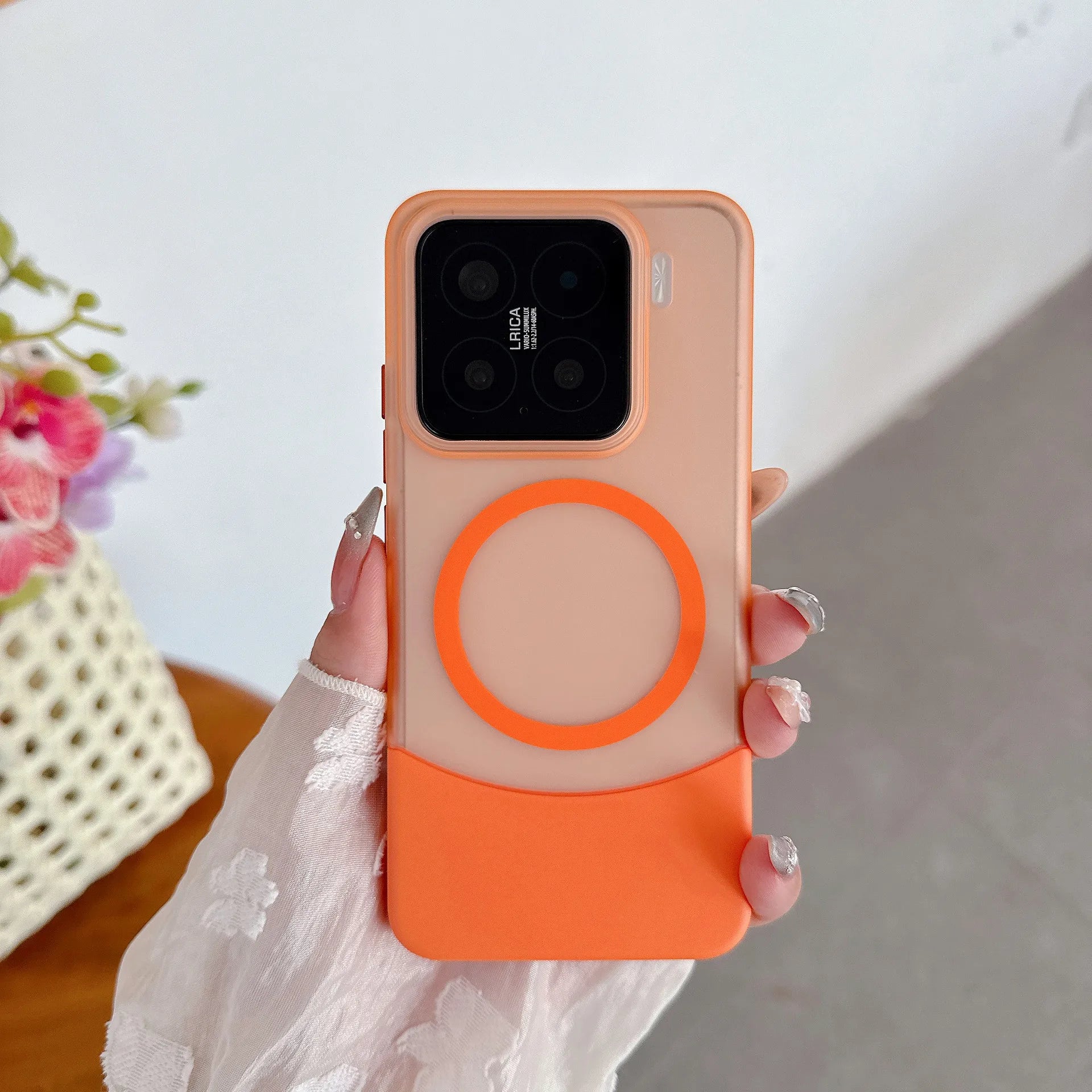 Two-in-One PC Hard Case Matte Ins Style Creative Hard Case with TPU Compatible Xiaomi Magnetic Phone
