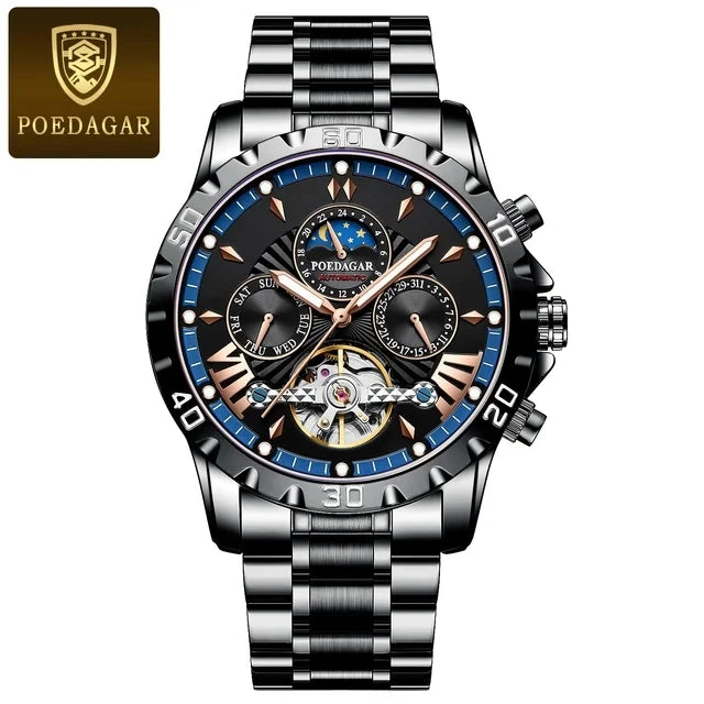 POEDAGAR Luxury Tourbillon Men's Watch