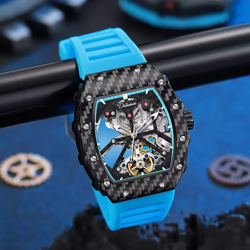 Dulunwe Men's Tourbillon Skeleton Watch