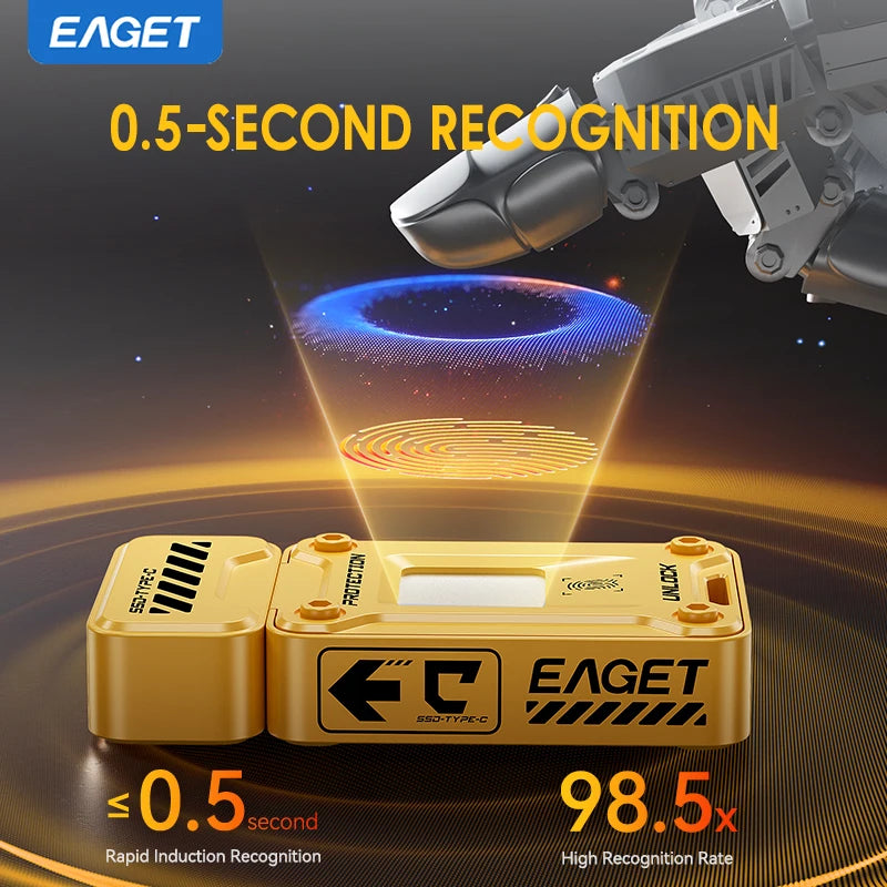 EAGET FU80-1 Pendrive Type-c Thumb Drive 560MB/S Fingerprint