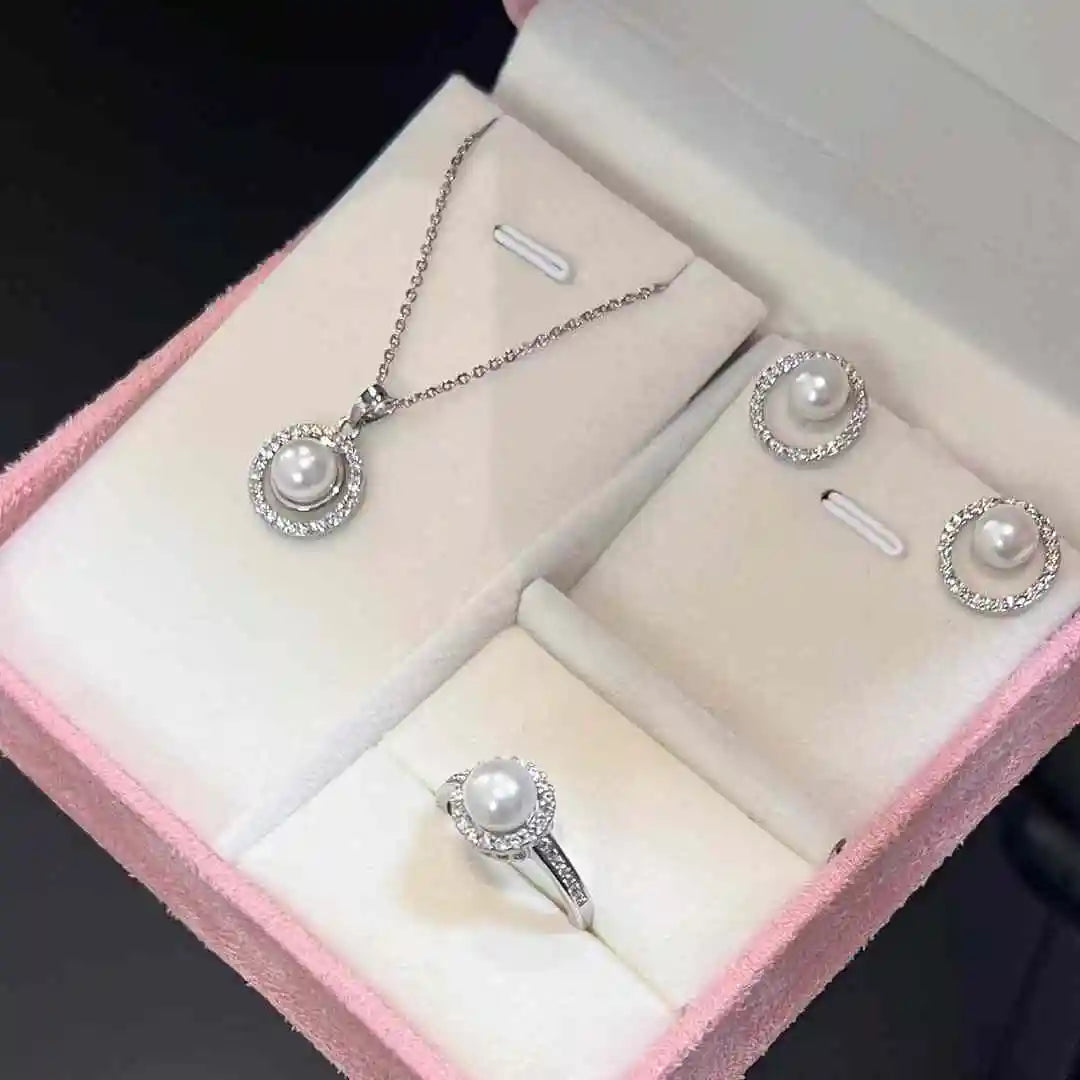 Minimalist Freshwater Pearl Jewelry Set