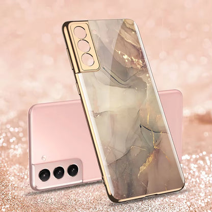 Tempered Glass Shockproof Hard Case for Samsung