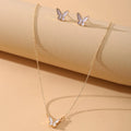 Elegant Oil-Drop Butterfly Jewelry Set