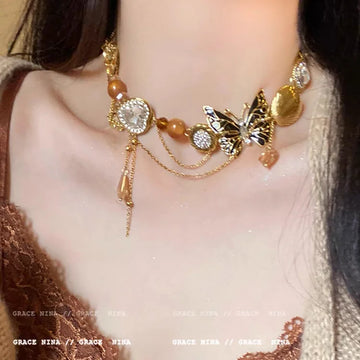Retro Tassel Butterfly Necklace for Women