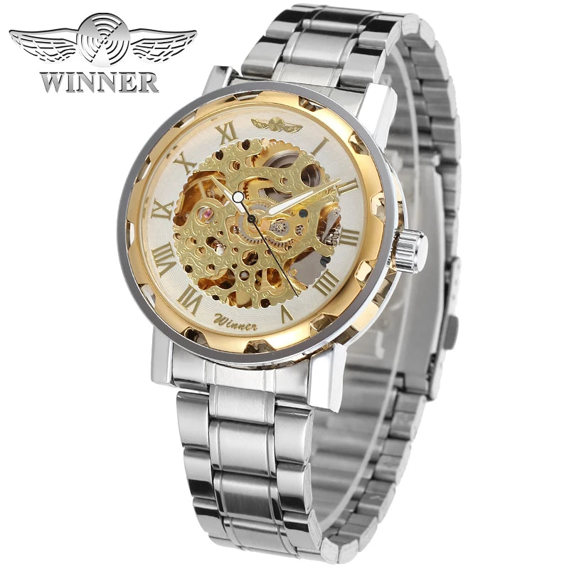 Luxury Gold Skeleton Automatic Watch