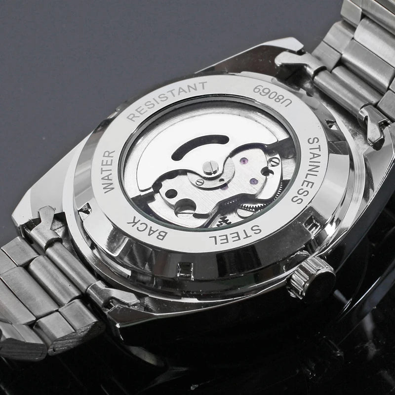 T-Winner Luxury Blue Analog Mechanical Watch