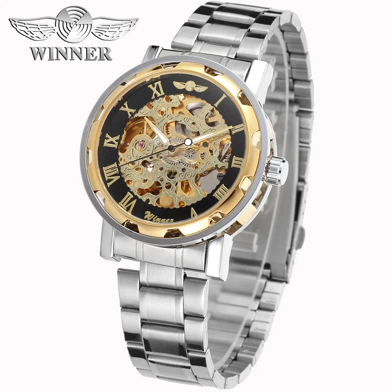 Luxury Gold Skeleton Automatic Watch