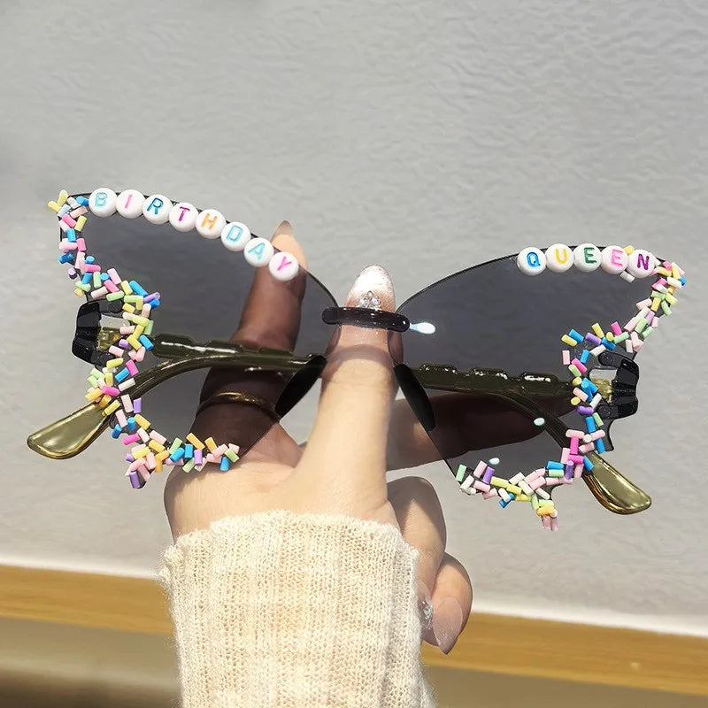 Trendy Rimless Women's Sunglasses with UV Protection