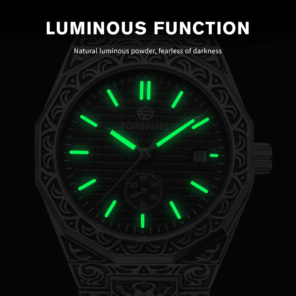 WINNER Men's Automatic Sport Watch - Stainless Steel