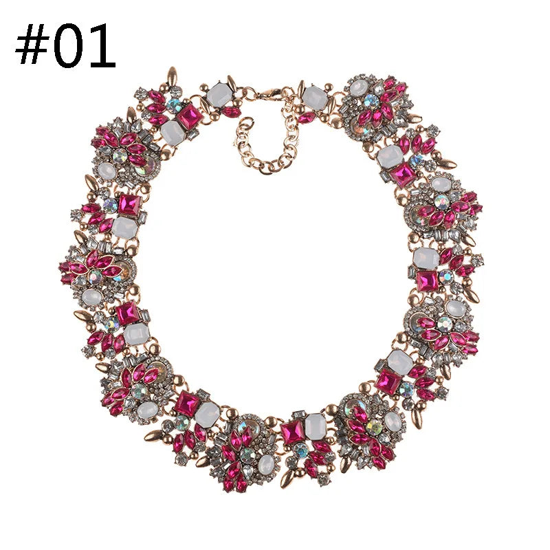 Luxury Crystal Gemstone Necklace - Women's Jewelry