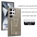 New Design 2 in 1 With Magnetic Removable Back Card Holder Stand Leather Wallet Phone Case for Samsung