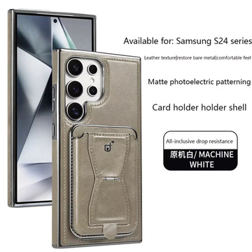 New Design 2 in 1 With Magnetic Removable Back Card Holder Stand Leather Wallet Phone Case for Samsung