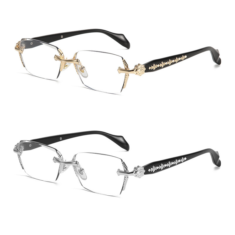 Classic Rimless Square Frame Reading Glasses for Men & Women
