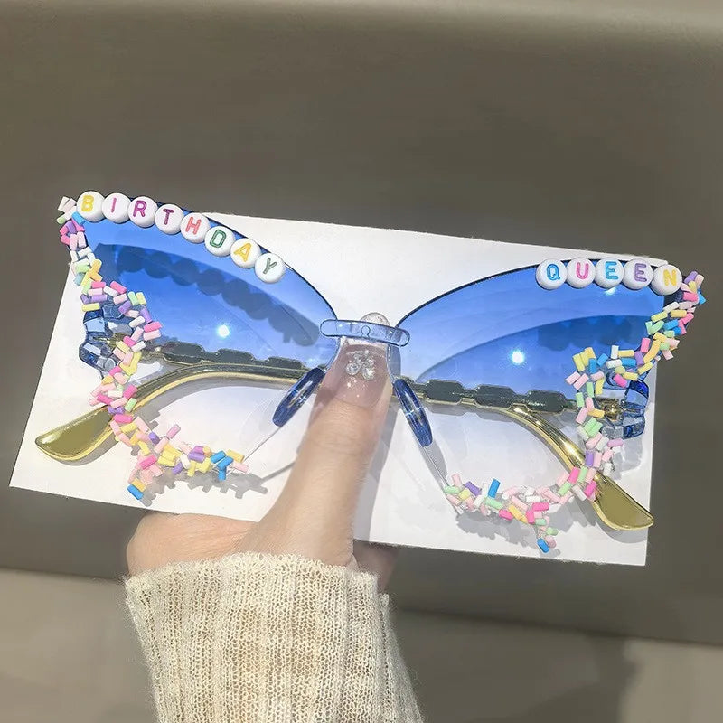 Trendy Rimless Women's Sunglasses with UV Protection