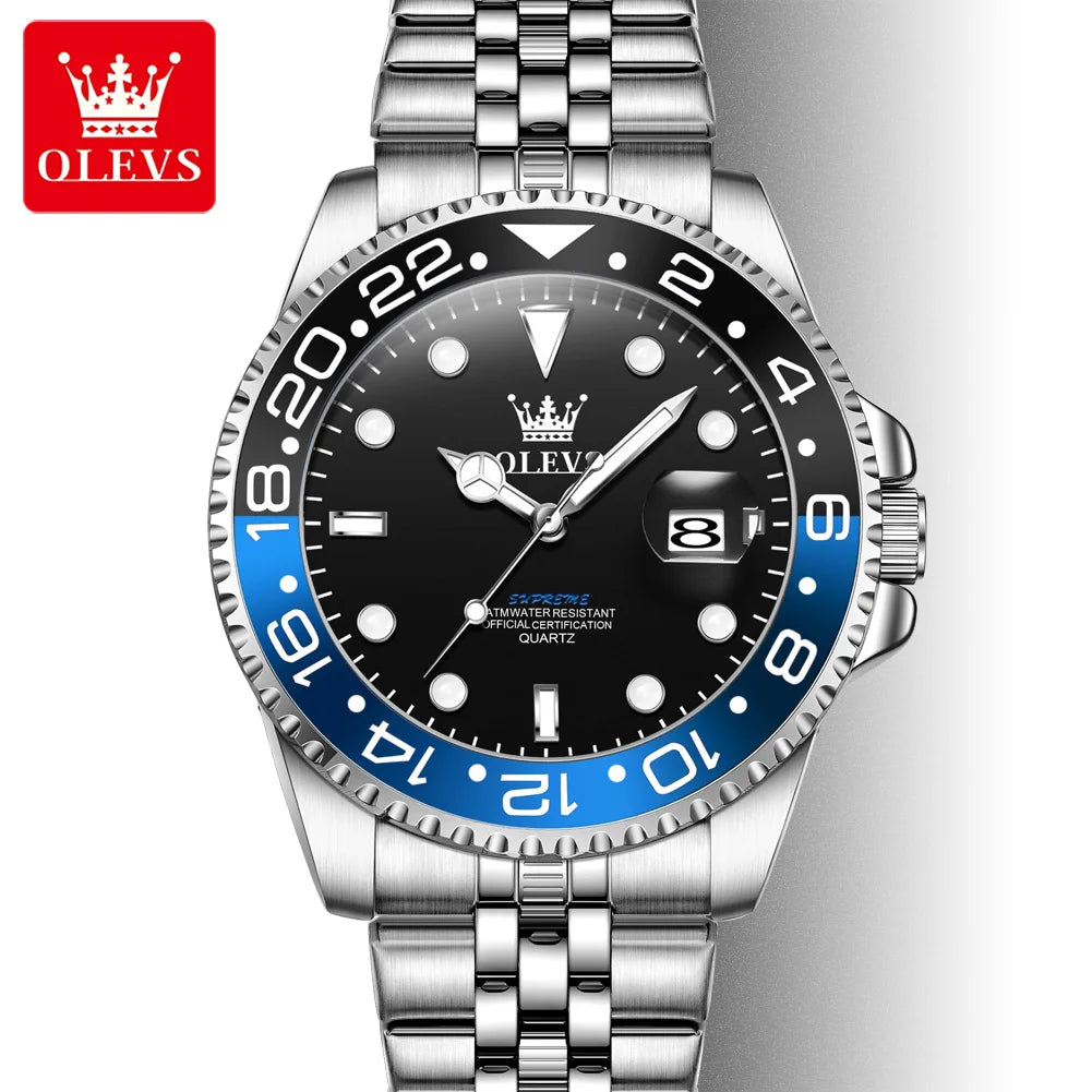 OLEVS Luxury Waterproof Quartz Sports Watch