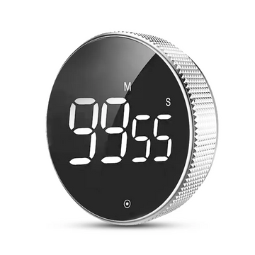 Large LED Display Digital Kitchen Timer – Rotatable Magnetic Countdown Alarm for Cooking & Baking