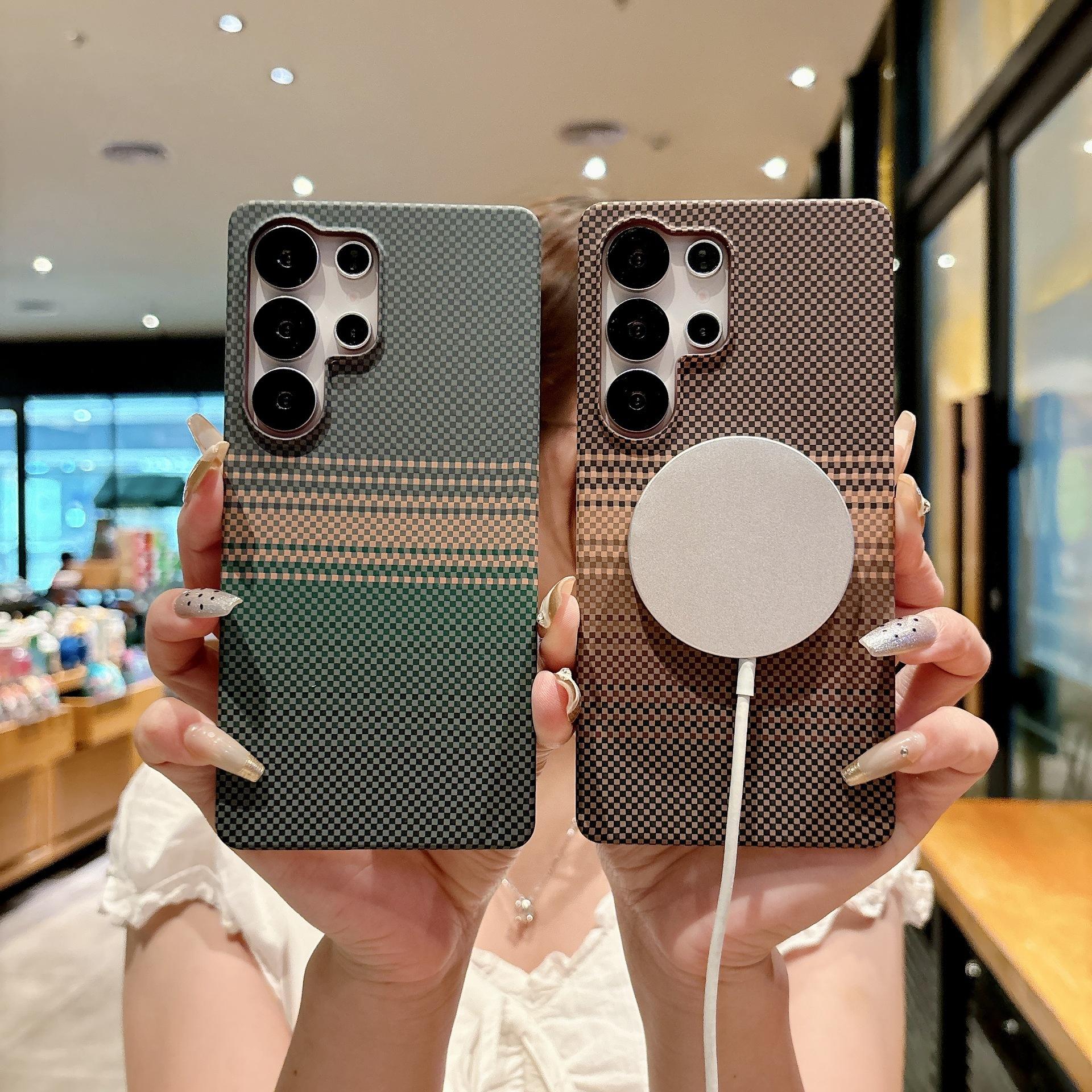 Carbon Fiber PC Bumper Cover for Samsung Galaxy S26