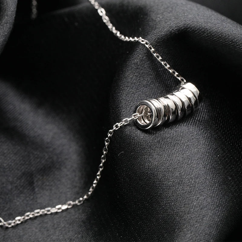 Elegant Silver Bead Necklace for Women