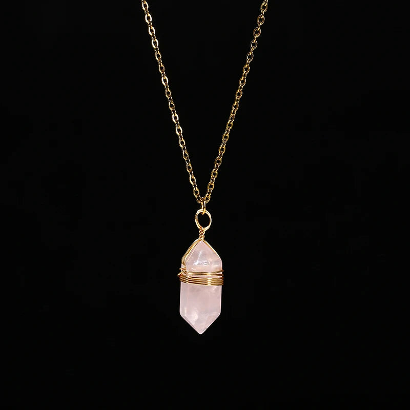 JD GEMS Hexagonal Crystal Necklace