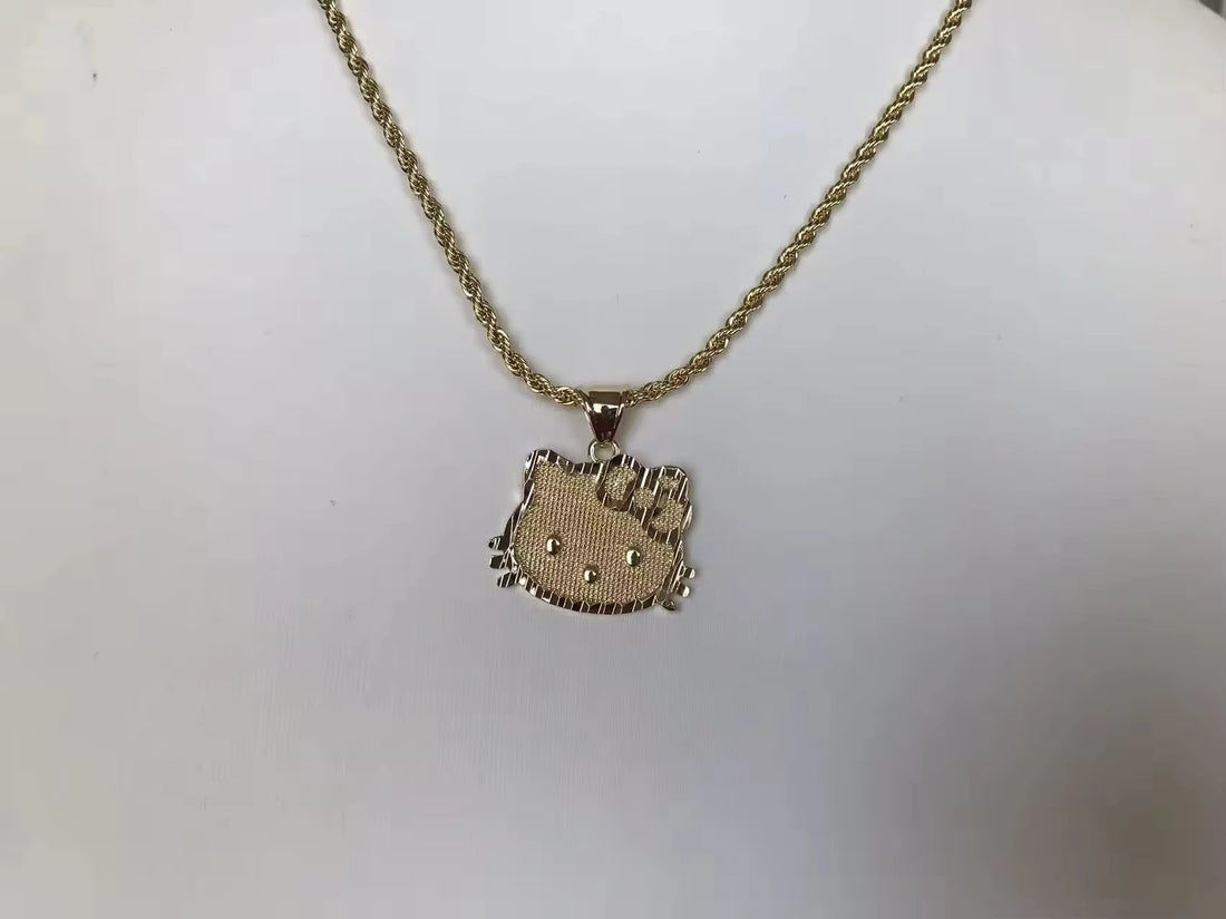 18k Gold Plated Cat Necklace