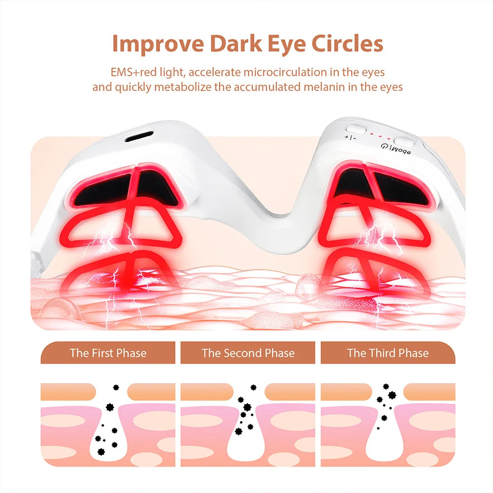 EMS Microcurrent Infrared Heated Eye Massager Vibration Lift Skin