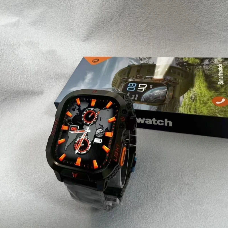 2026 Stainless Steel Waterproof Smartwatch with Bluetooth