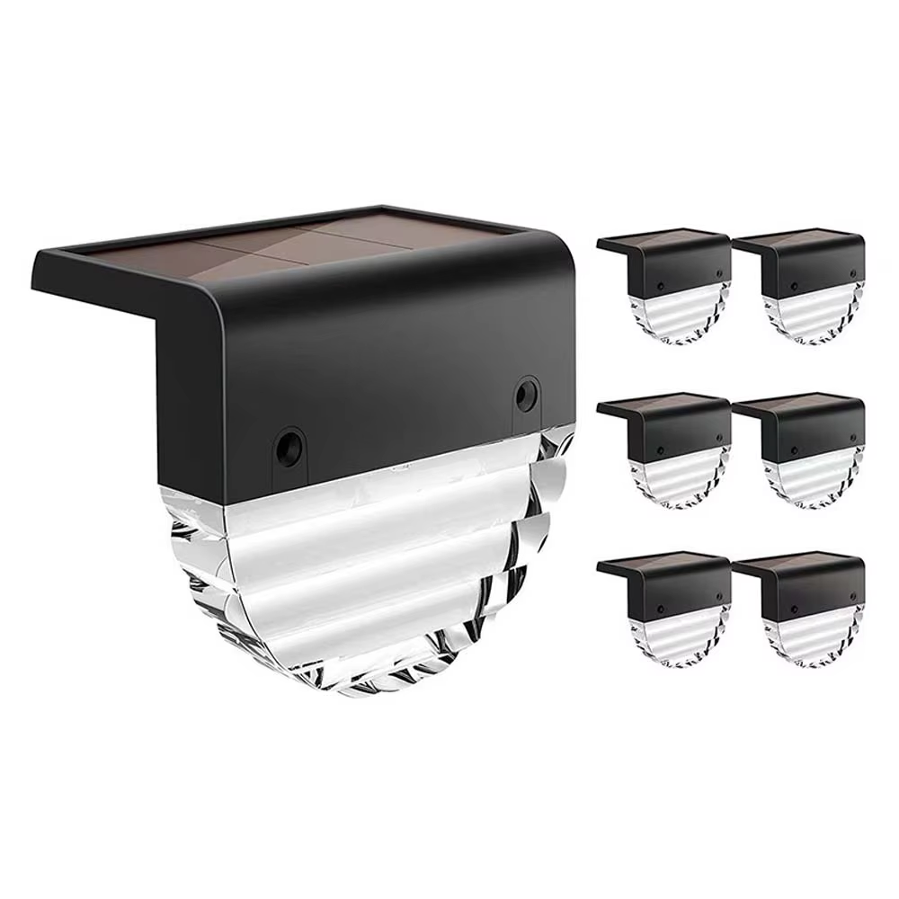 Raybwin IP65 LED Solar Deck Lights, Small Warm White Outdoor Lighting for Garden, Patio & Stairs