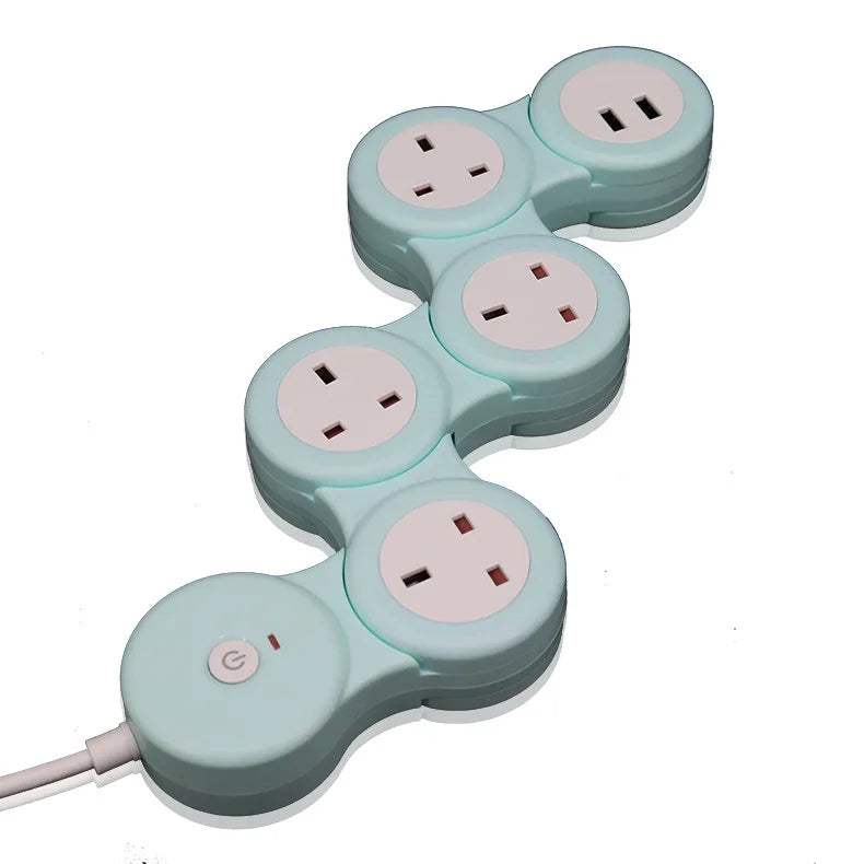 Modern Designed Power Strip with Extension Cord Switch and Light