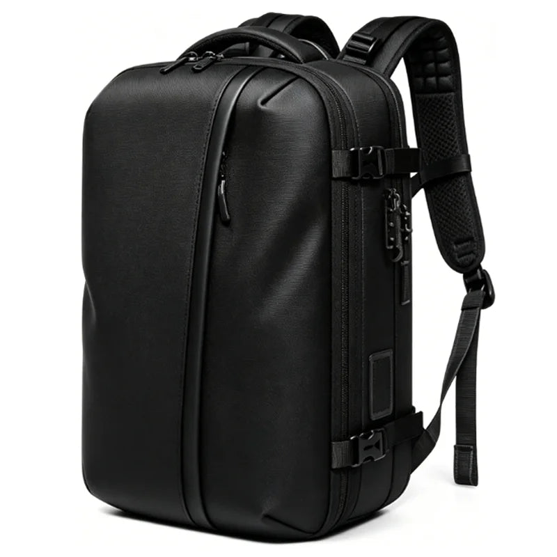 Vacuum Compression Travel Laptop Backpack with Electric Air Pump & USB Charging Port