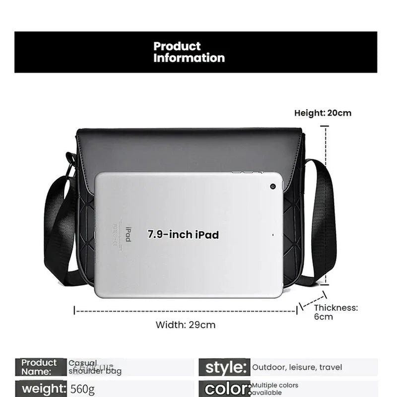 Unisex New PU Leather Crossbody Bag with Fashionable Design,