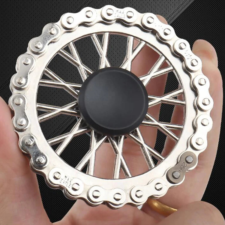 Flywheel Gear Metal Bike Chain Fidget Spinner for Adults