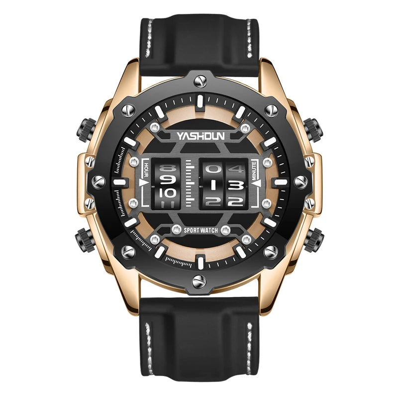 Trendy Personalized Multifunctional Men's Watch Sports Silicone Tape