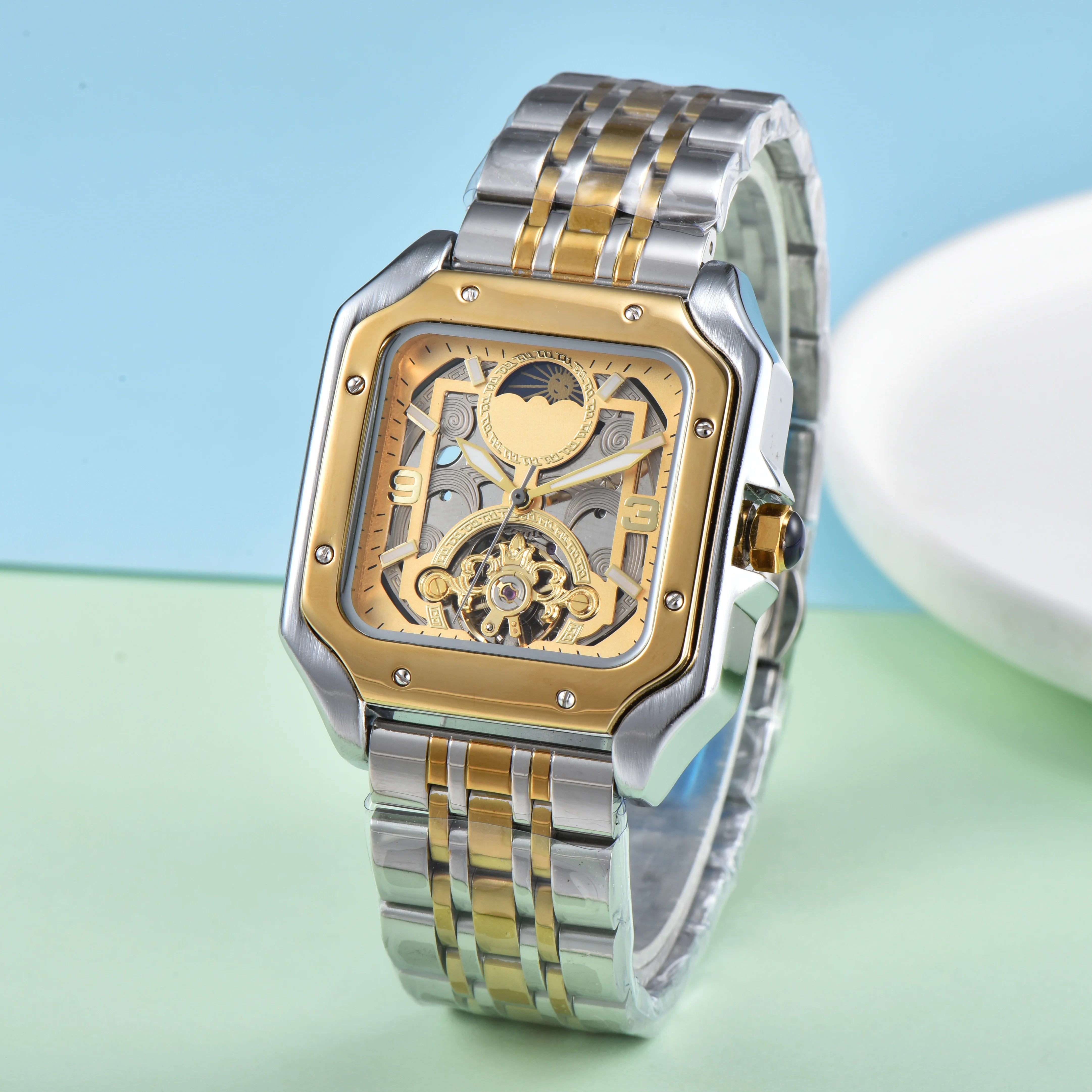 Men's Luxury Mechanical Square Watch