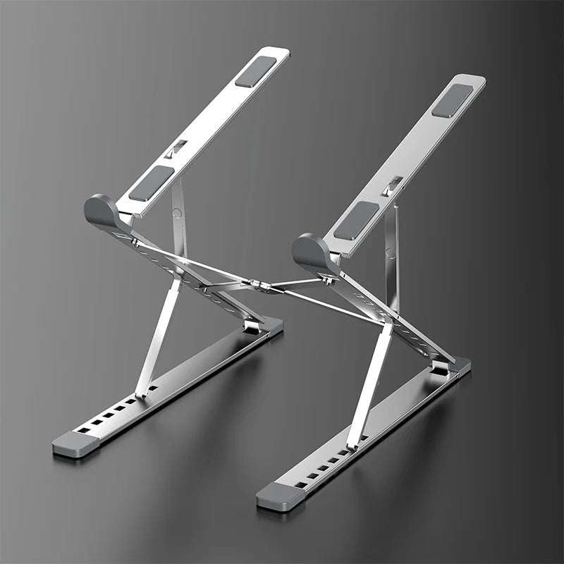 Double 7-Level Adjustable Portable Aluminum Laptop Stand Suitable for