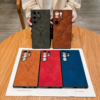 Royal Deer Embossed PU Leather Case – Luxury Protective Cover for Samsung